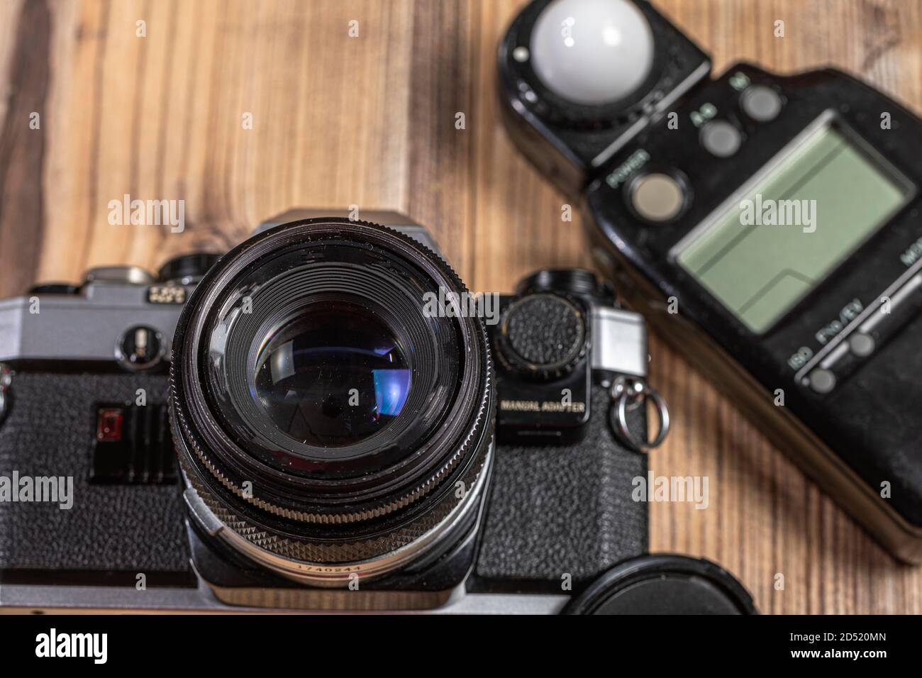 Vintage SLR film camera from the 80`s Stock Photo Alamy